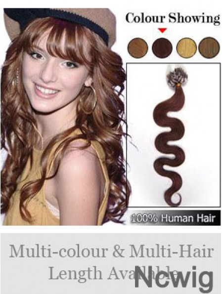 New Auburn Wavy Micro Loop Ring Hair Extensions