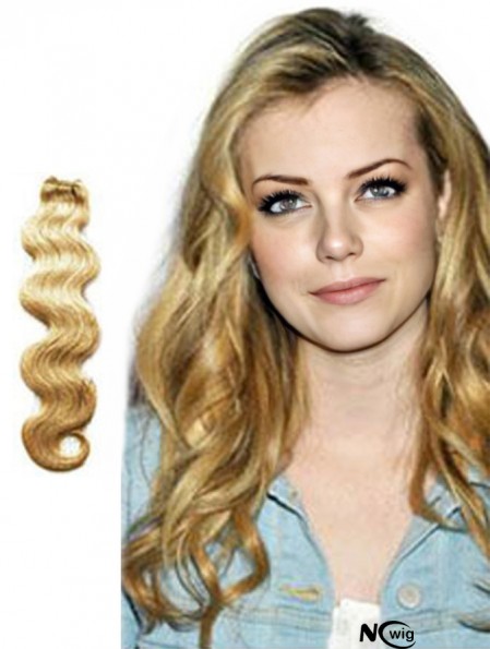 Wavy Remy Human Hair Blonde Beautiful Weft Extensions