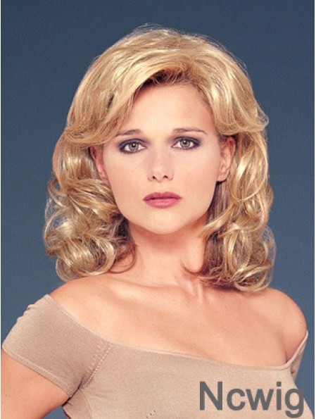 Hair Falls With Sunthetic Blonde Color Wavy Style