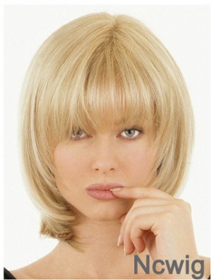 Half Wigs With Remy Straight Style Blonde Color