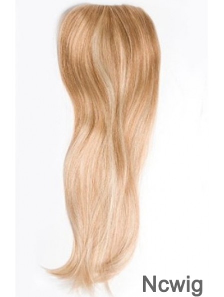 Cheapest Blonde Straight Remy Human Hair Clip In Hairpieces