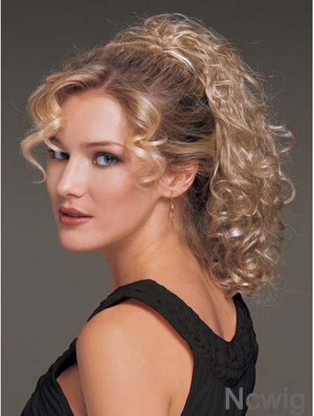 Soft Curly Blonde Ponytails